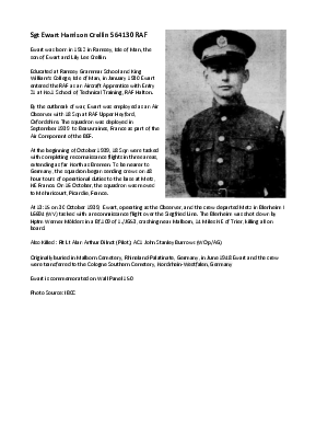 A preview of a PDF biography for Crellin, Ewart Harrison